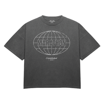 Marathon Established Globe T-Shirt - Grey