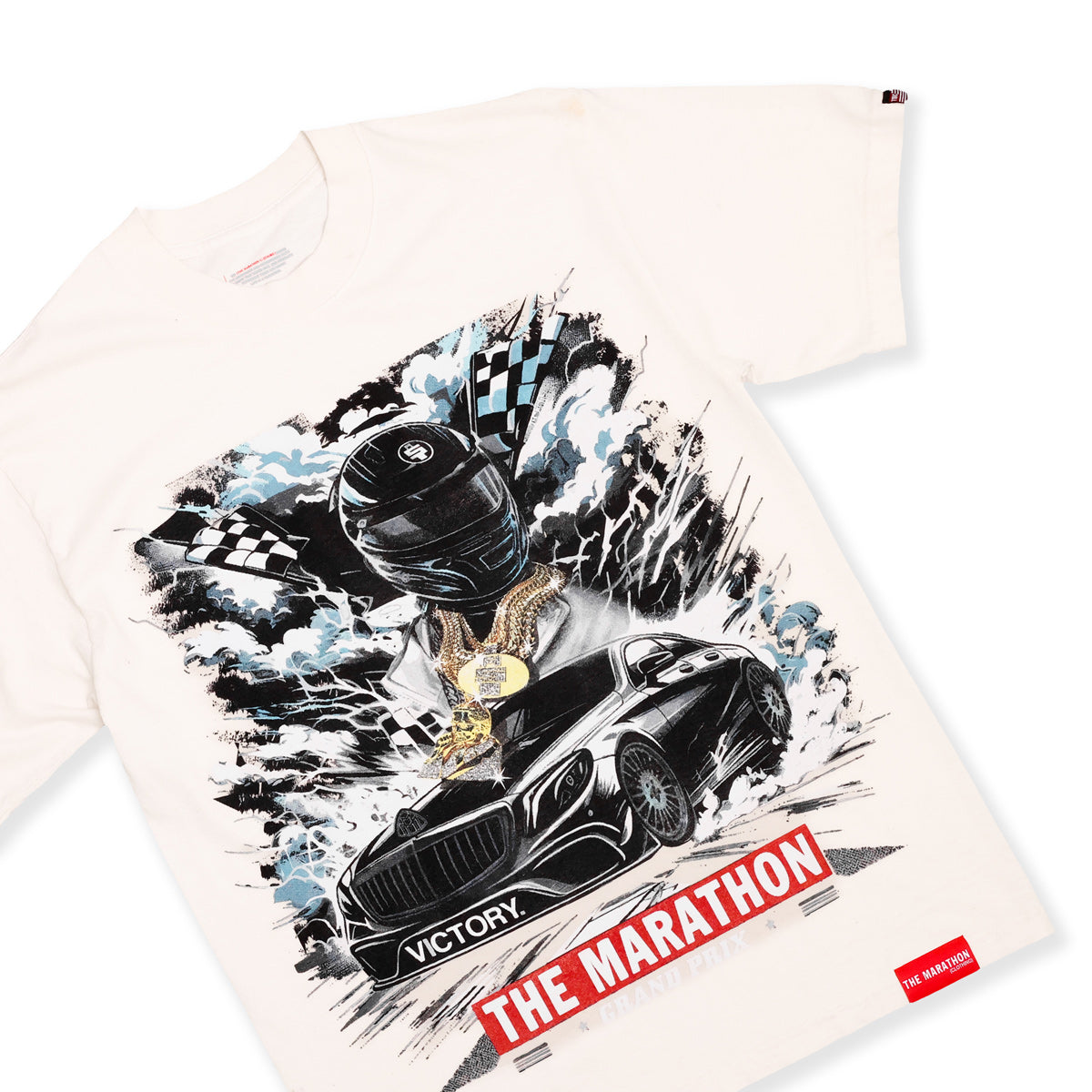 Marathon Grand Prix T-Shirt - Bone - Front Detail