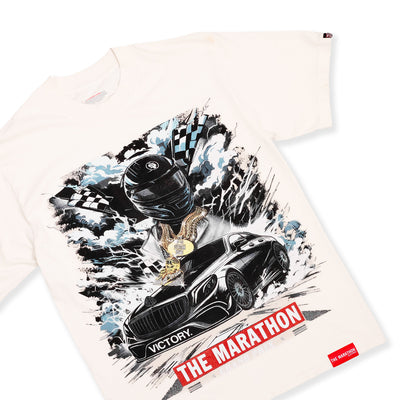Marathon Grand Prix T-Shirt - Bone - Front Detail