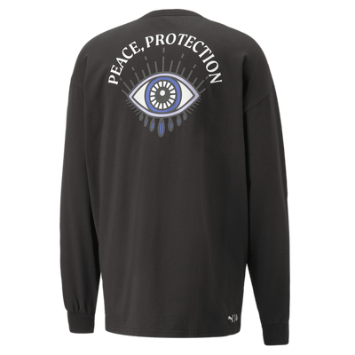 PUMA x LAUREN LONDON Protect Long Sleeve T-Shirt - Black/Purple - Back