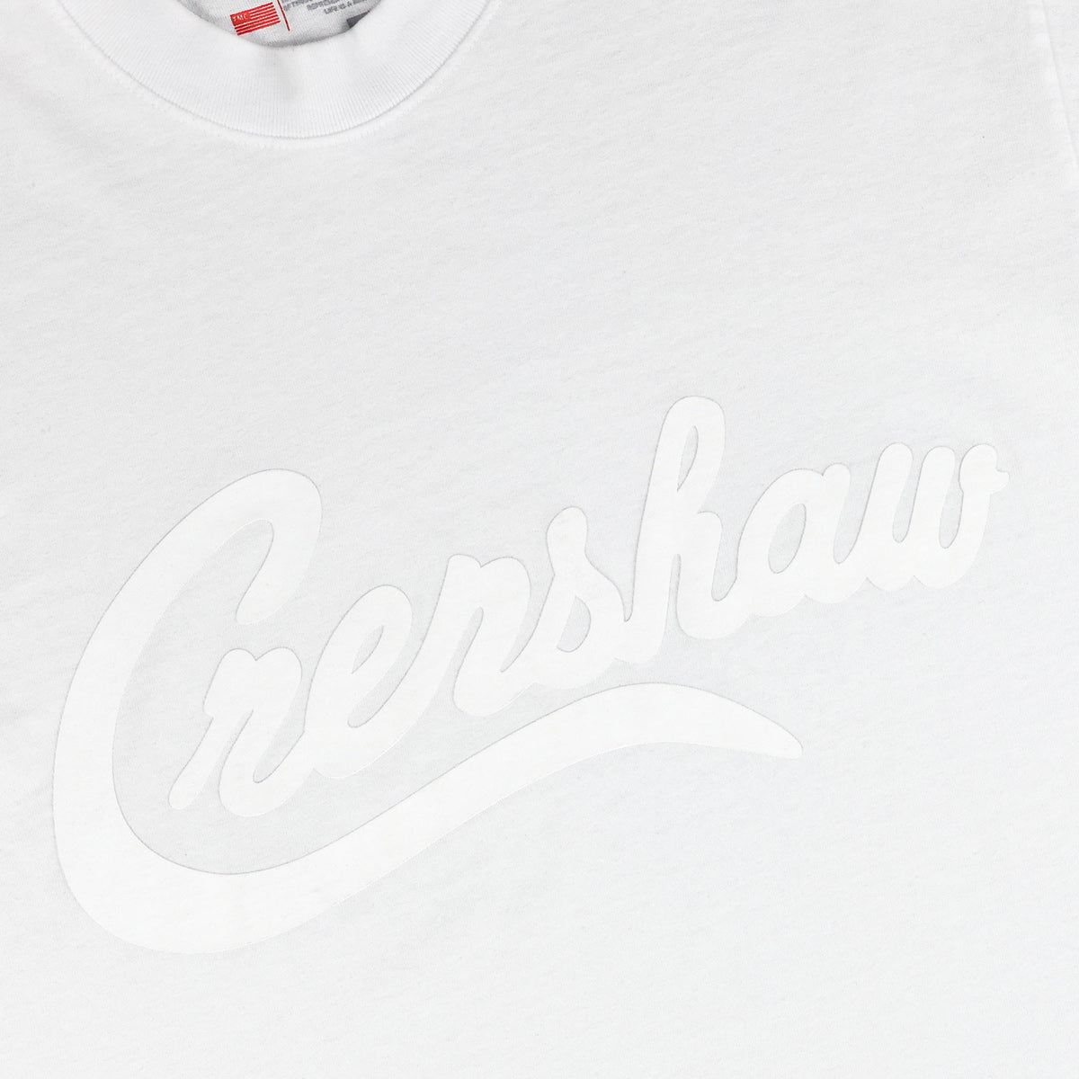 Limited Edition Crenshaw T-Shirt - White/White - Chest Detail