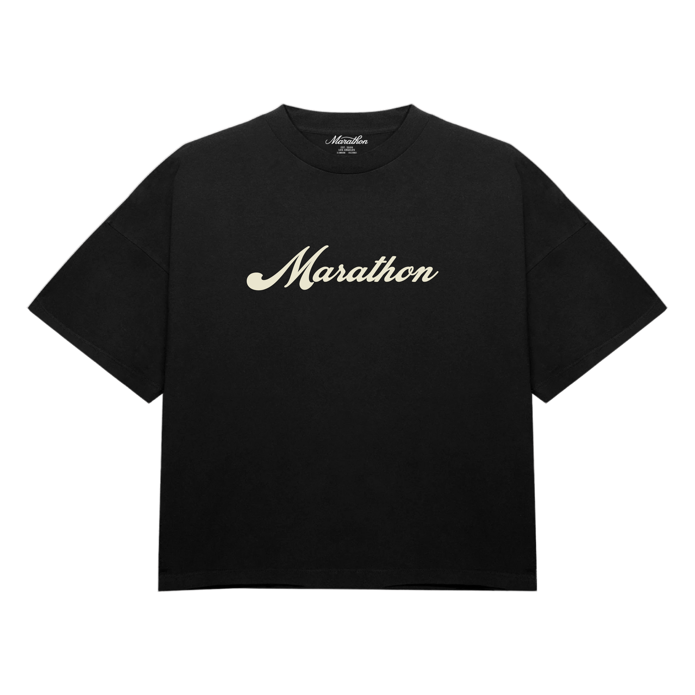 Marathon Classic Cursive T-Shirt - Black