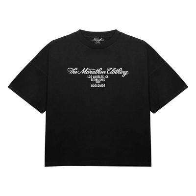 Marathon Clothing Script LA Worldwide T-Shirt - Black
