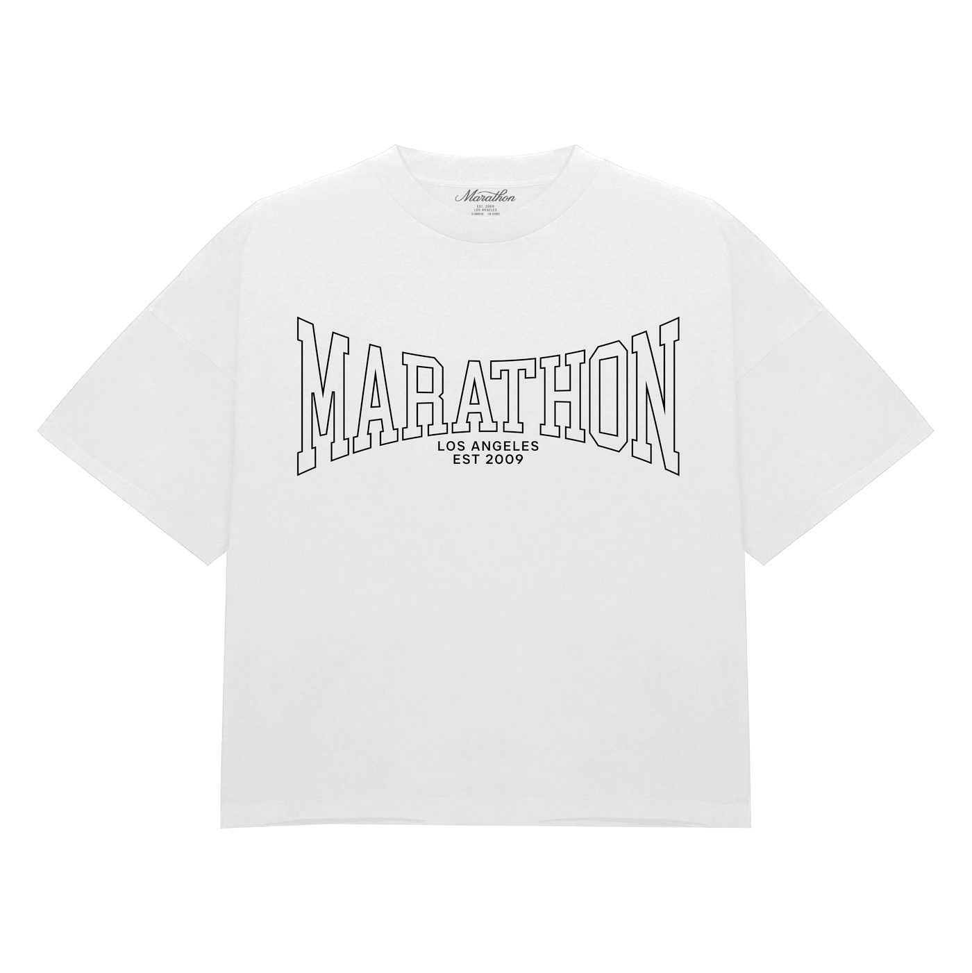 Marathon Curved Los Angeles T-Shirt - White