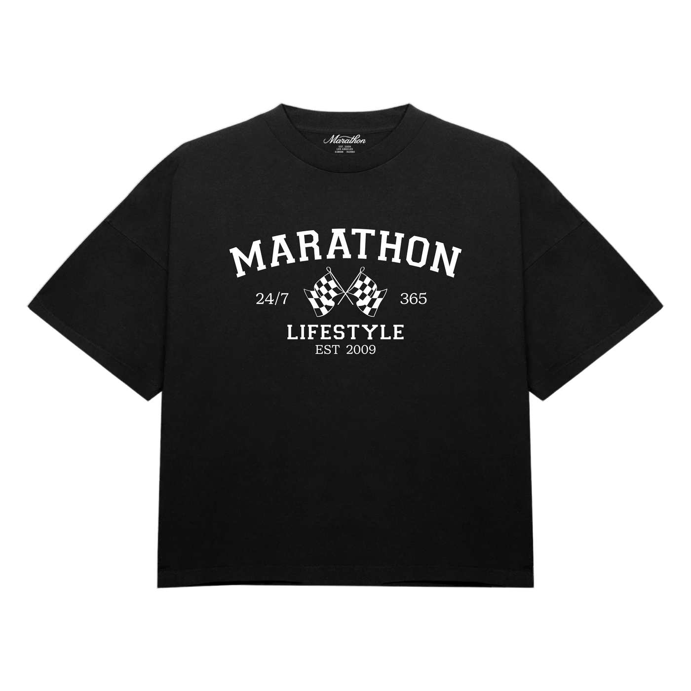 Marathon Flags Lifestyle T-Shirt - Black