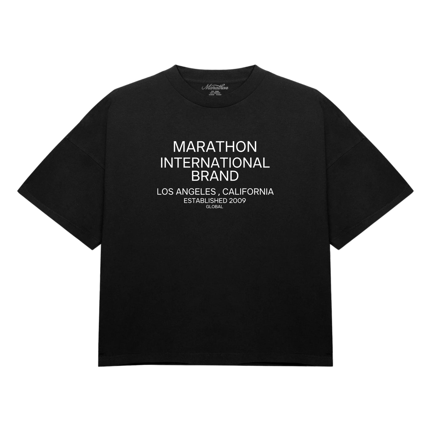 Marathon International Brand T-Shirt - Black