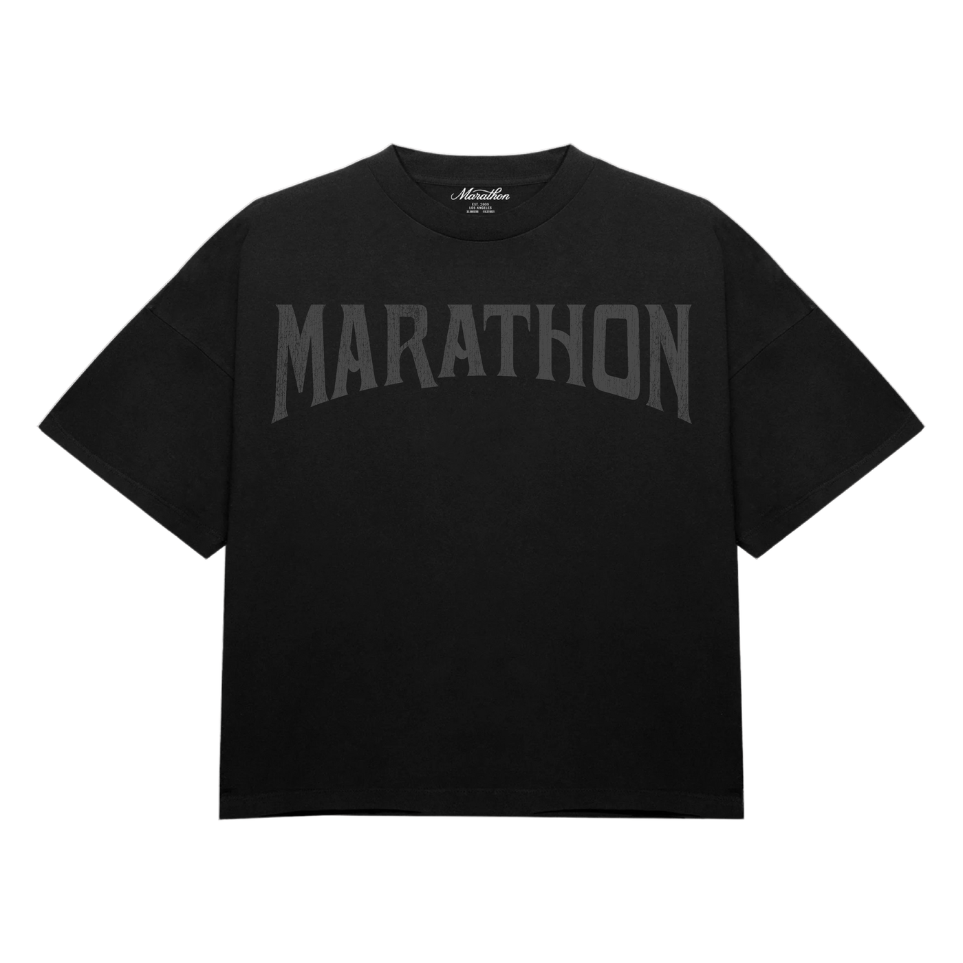 Marathon Sharp Collegiate T-Shirt - Black