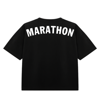 Modern Stack Shoulder T-Shirt - Black - Back