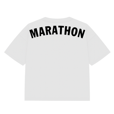 Modern Stack Shoulder T-Shirt - White - Back