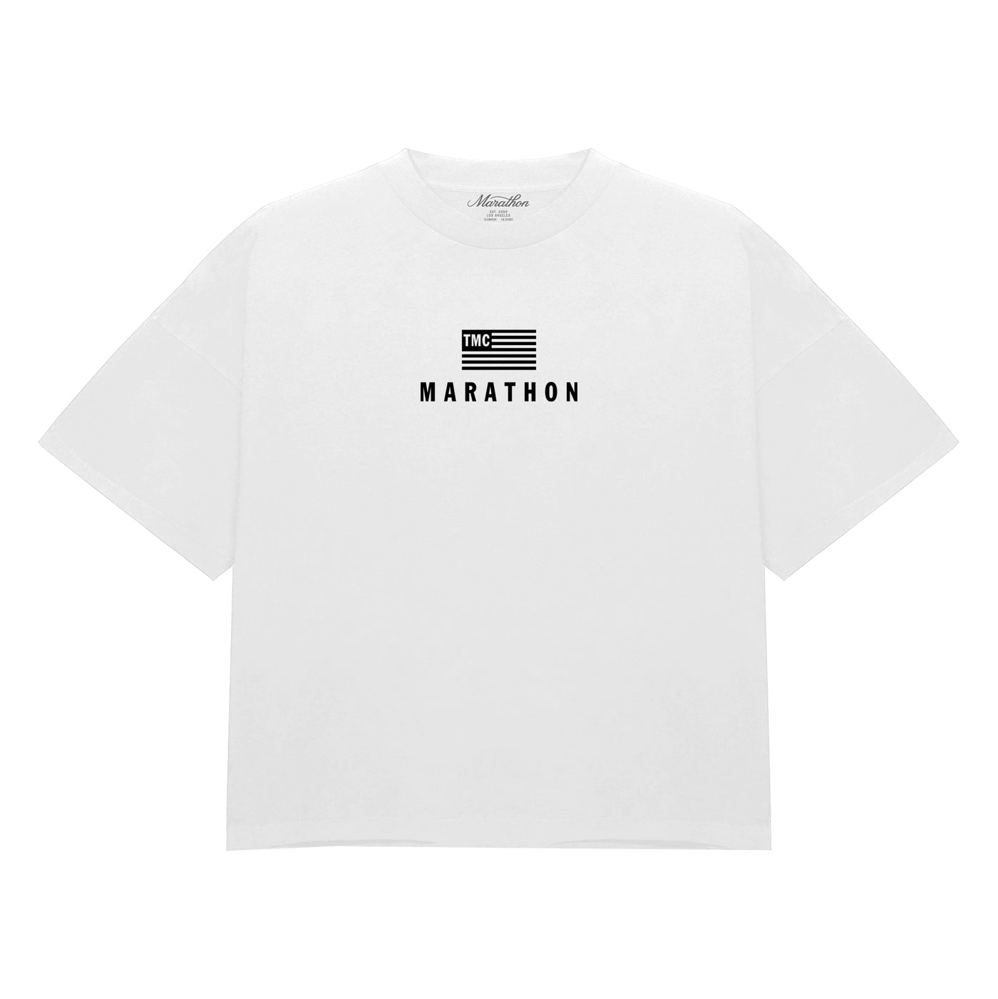 Modern Stack Shoulder T-Shirt - White - Front