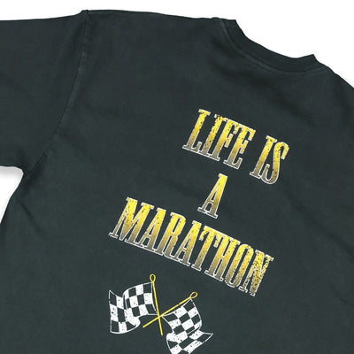 Marathon Vintage Mantra T-Shirt - Vintage Black/Gold - Back Detail