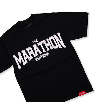 Marathon Clothing Beveled T-Shirt - Black - Front Detail