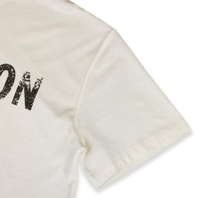 Marathon Distressed T-Shirt - Bone/Black - Sleeve Detail