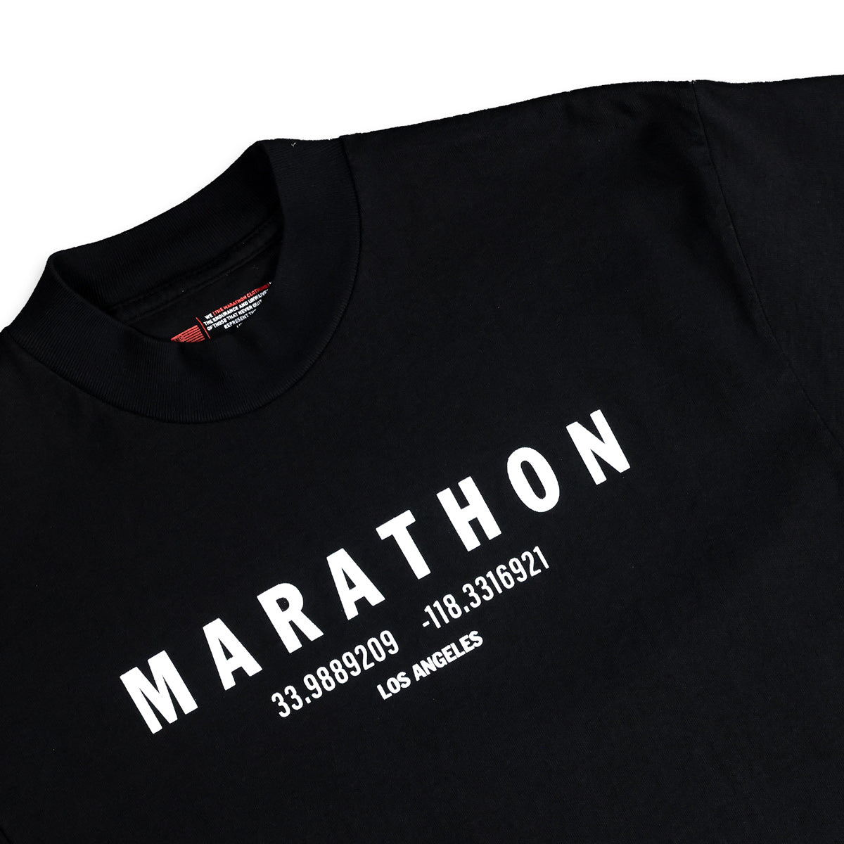 Marathon Foundation T-Shirt - Black/White - Detail 2