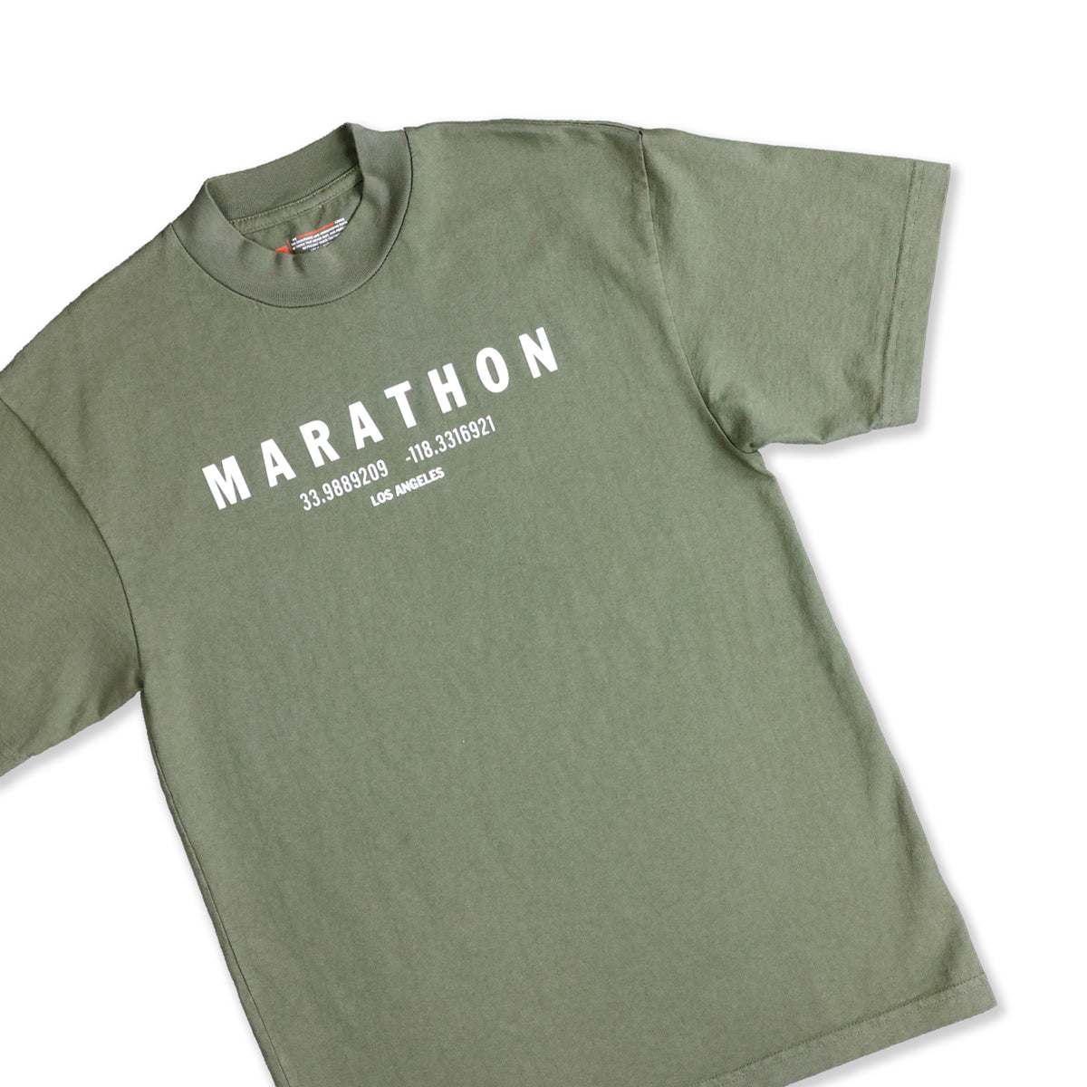 Marathon Foundation T-Shirt - Olive/White - Detail 1