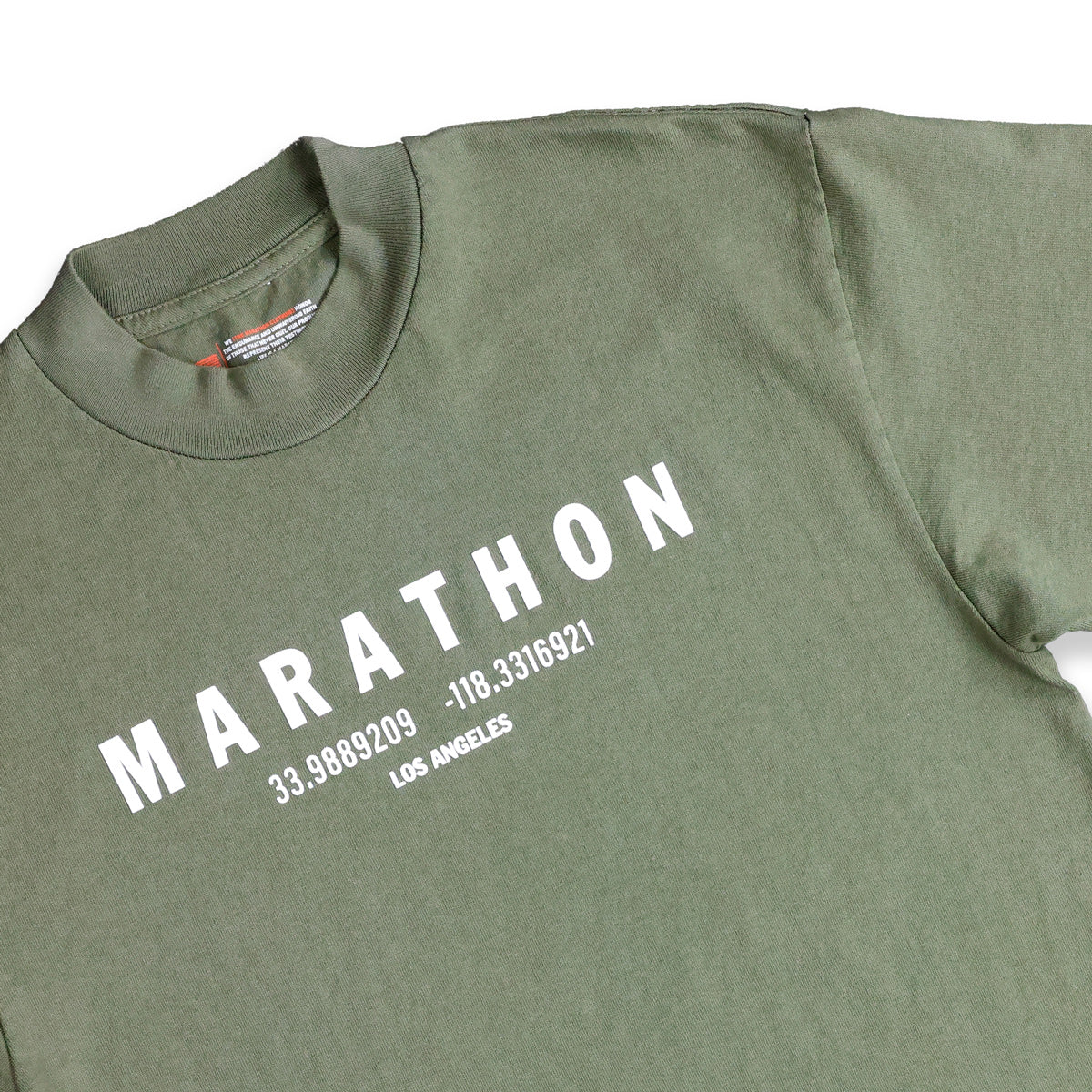 Marathon Foundation T-Shirt - Olive/White - Detail 2
