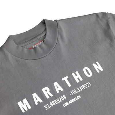 Marathon Foundation T-Shirt - Slate Grey/White - Detail 2