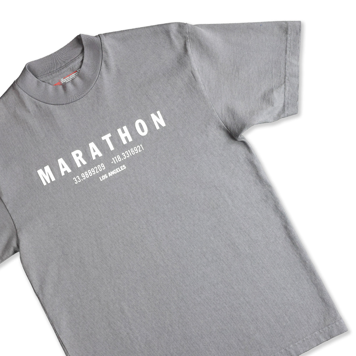 Marathon Foundation T-Shirt - Slate Grey/White - Detail 1