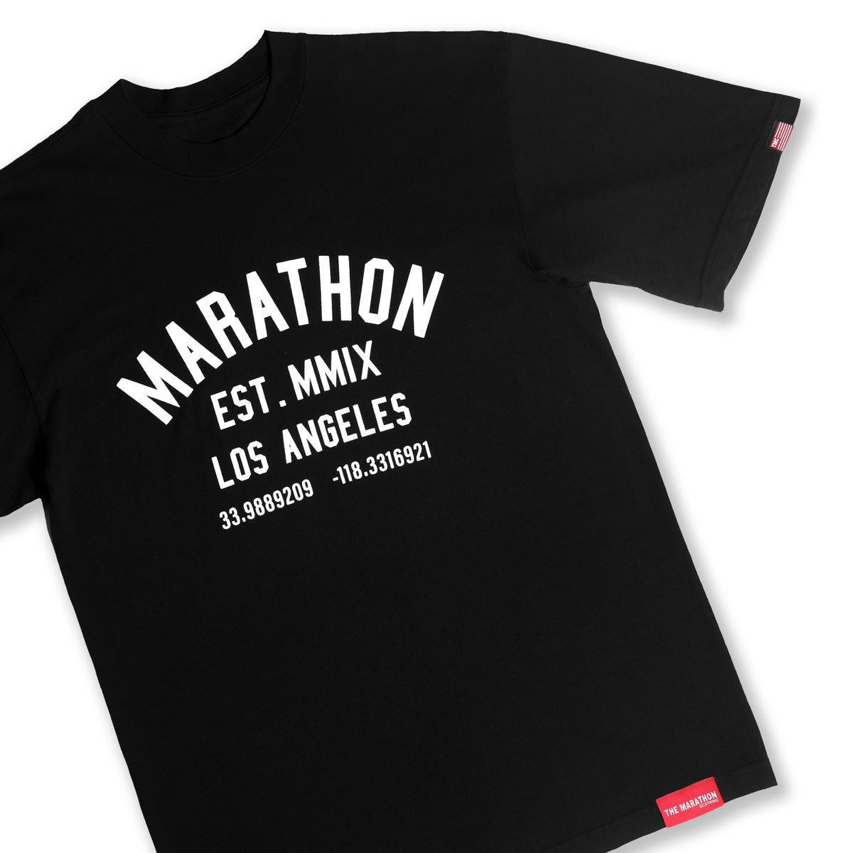Marathon Classic T-Shirt - Black/White - Detail