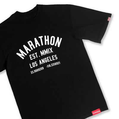 Marathon Classic T-Shirt - Black/White - Detail