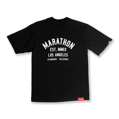 Marathon Classic T-Shirt - Black/White - Front