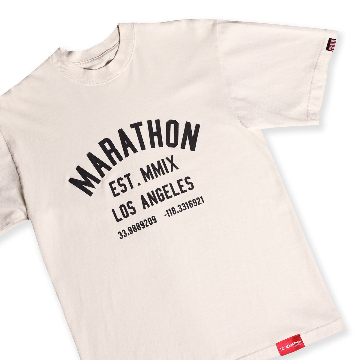 Marathon Classic T-Shirt - Bone/Black - Detail