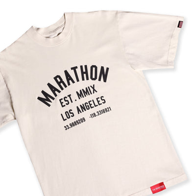 Marathon Classic T-Shirt - Bone/Black - Detail