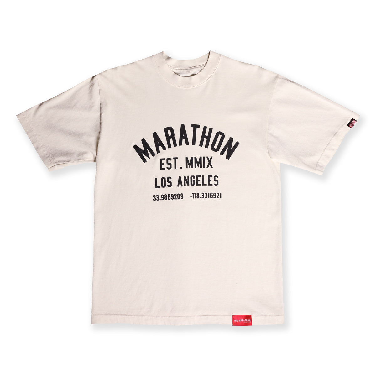 Marathon Classic T-Shirt - Bone/Black - Front