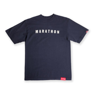 Marathon Hero T-Shirt - Black Cat/Cream - Front
