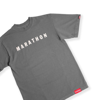Marathon Hero T-Shirt - Granite Grey/Cream - Detail