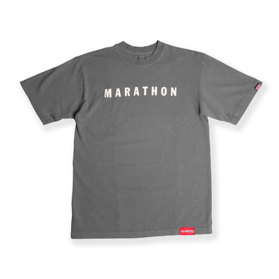 Marathon Hero T-Shirt - Granite Grey/Cream - Front