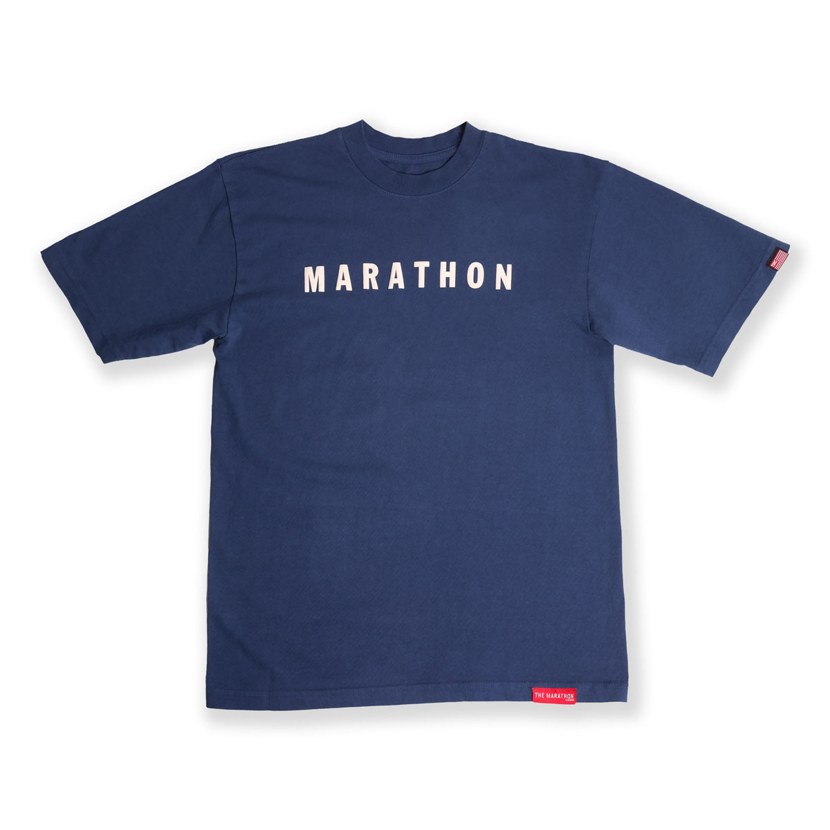 Marathon Hero T-Shirt - Vintage Indigo/Cream - Front