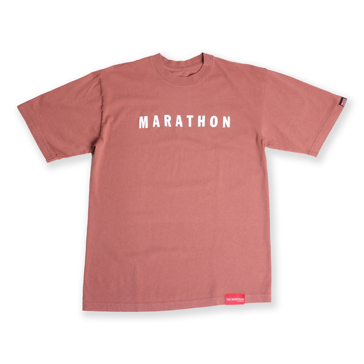 Marathon Hero T-Shirt - Light Mahogany/White - Front