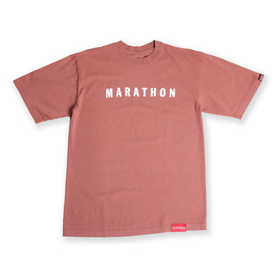Marathon Hero T-Shirt - Light Mahogany/White - Front