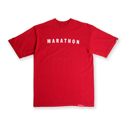 Marathon Hero T-Shirt - Scarlet Sage/White - Front