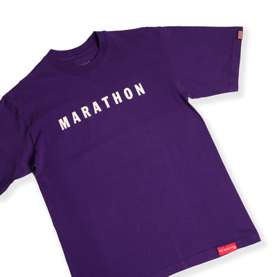 Marathon Hero T-Shirt - Vintage Violet/Cream - Detail