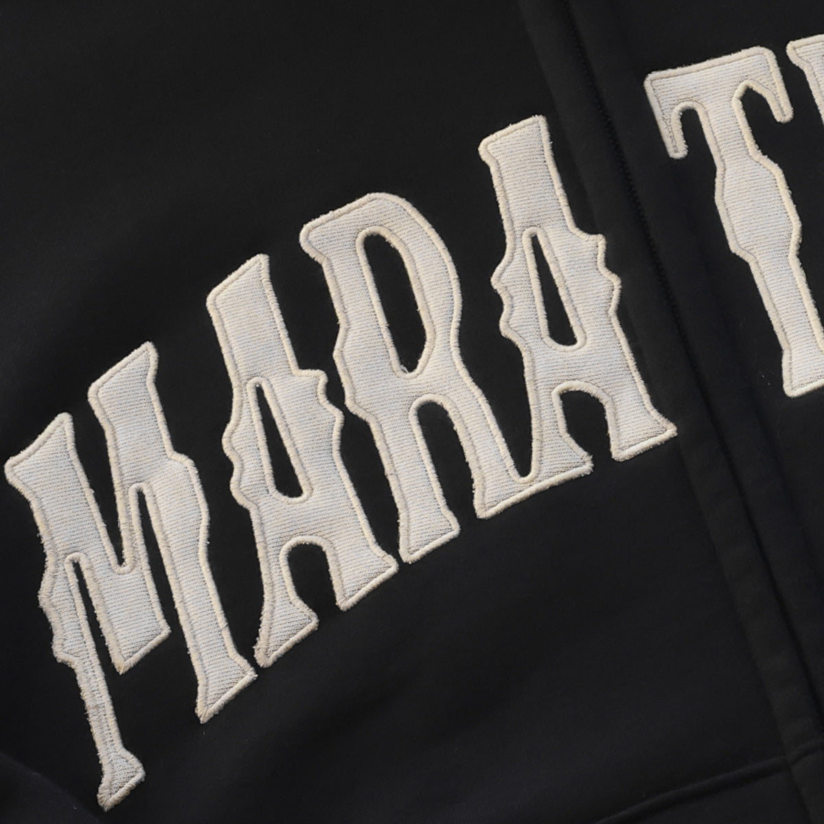 Vintage Arch Zip Up Hoodie - Black