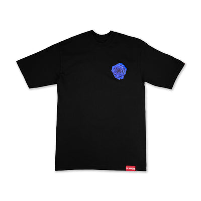 The Marathon Blue Rose Dedication T-Shirt - Black - Front