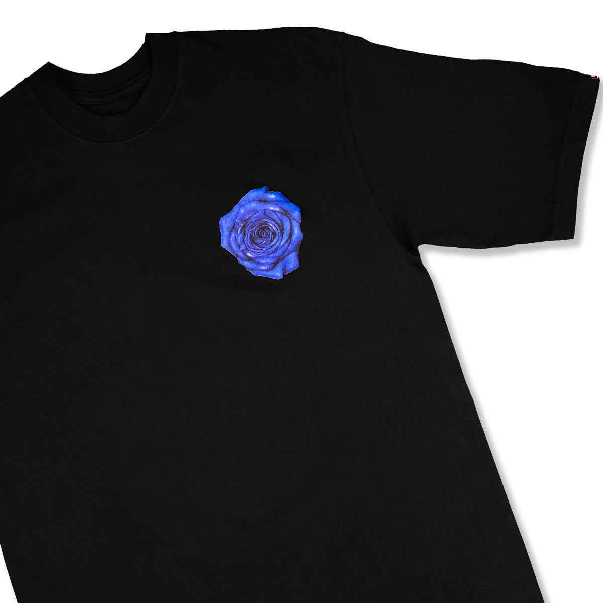 The Marathon Blue Rose Dedication T-Shirt - Black - Front Detail