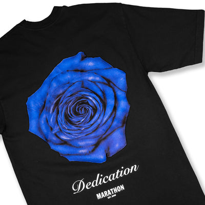 The Marathon Blue Rose Dedication T-Shirt - Black - Back Detail