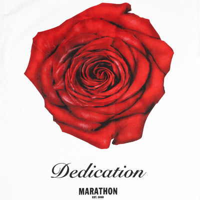 The Marathon Dedication T-Shirt - White - Back Detail 2