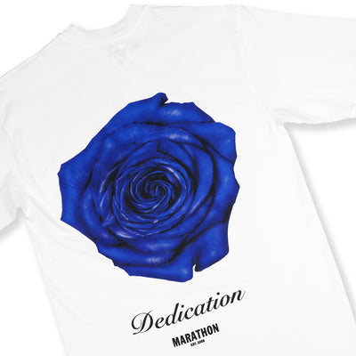 The Marathon Blue Rose Dedication T-Shirt - White - Back Detail