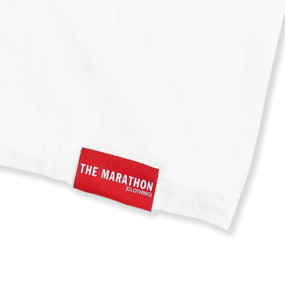 The Marathon Blue Rose Dedication T-Shirt - White - Woven Label