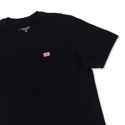 Marathon Flag T-Shirt (1 inch) - Black - Detail