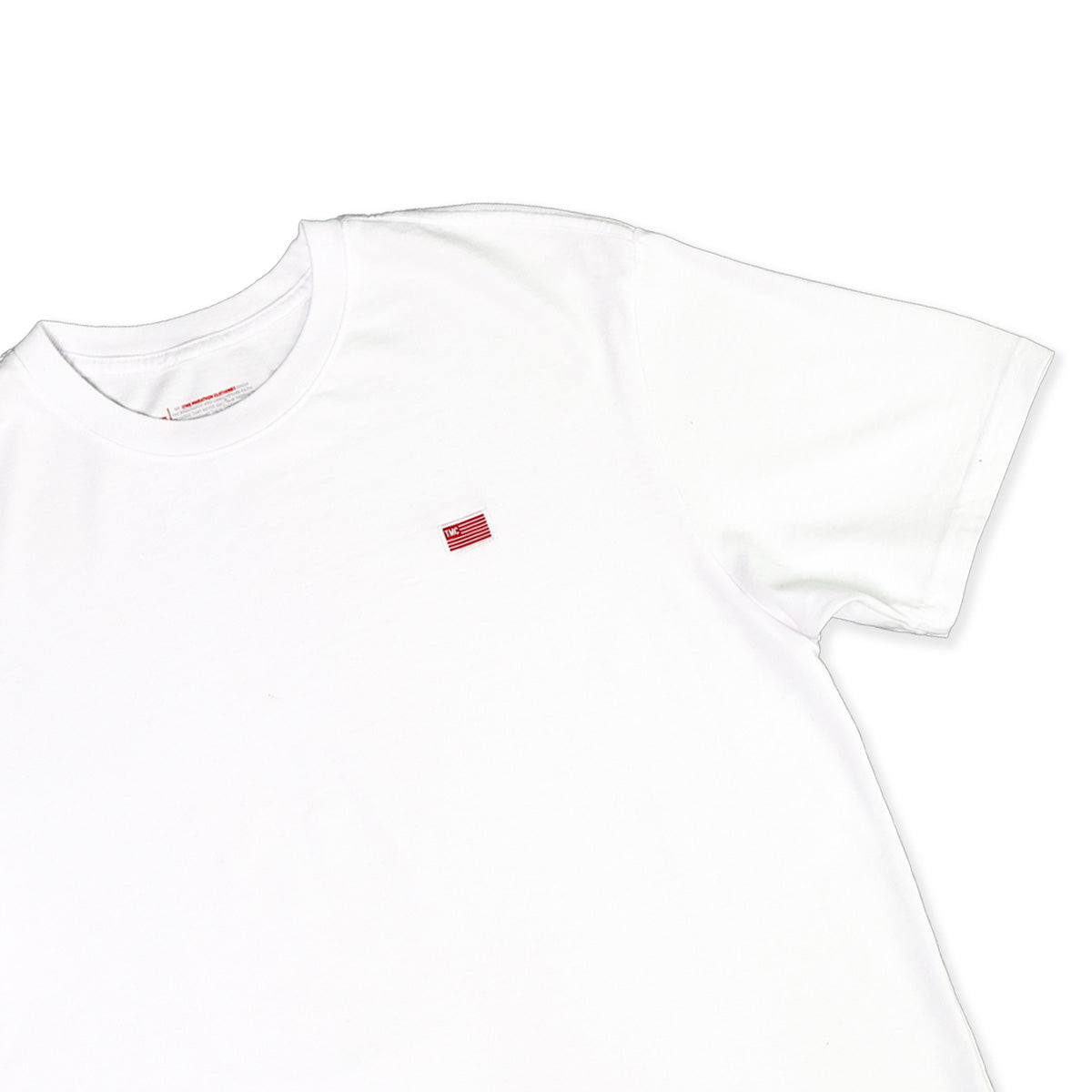 Marathon Flag T-Shirt (1 inch) - White - Detail