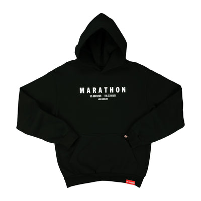 Marathon Foundation Hoodie - Black/White - Front