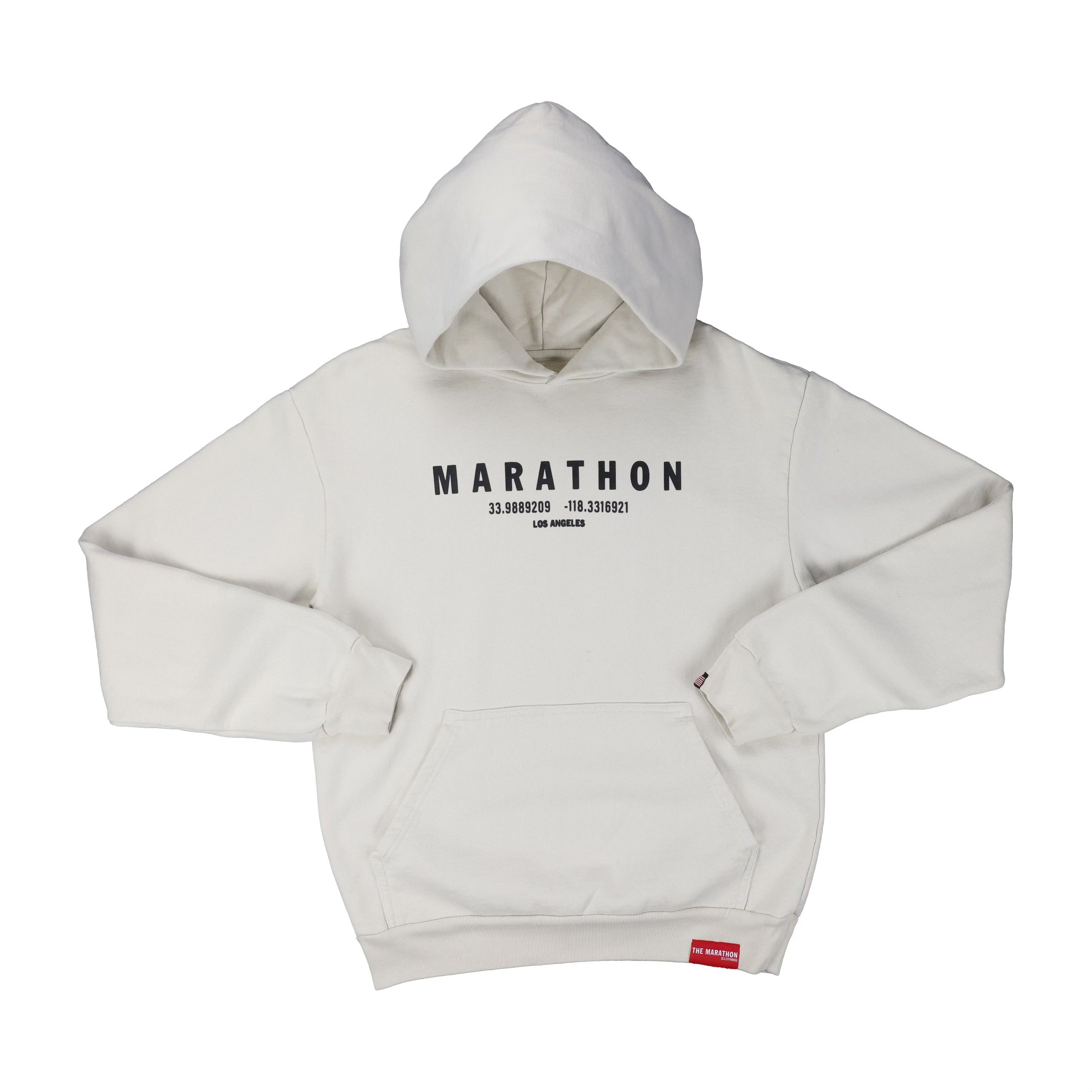 Marathon Foundation Hoodie - Bone/Black – The Marathon Clothing