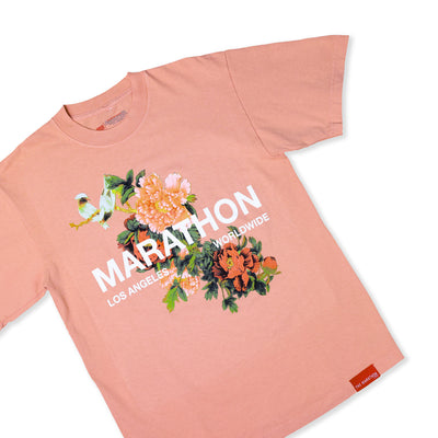 Marathon Global T-Shirt - Coral - Detail