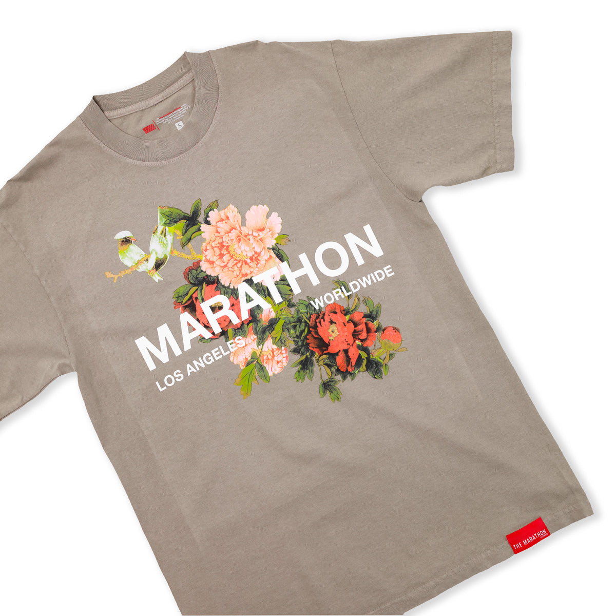  Marathon Global T-Shirt - Mocha - Front - Detail