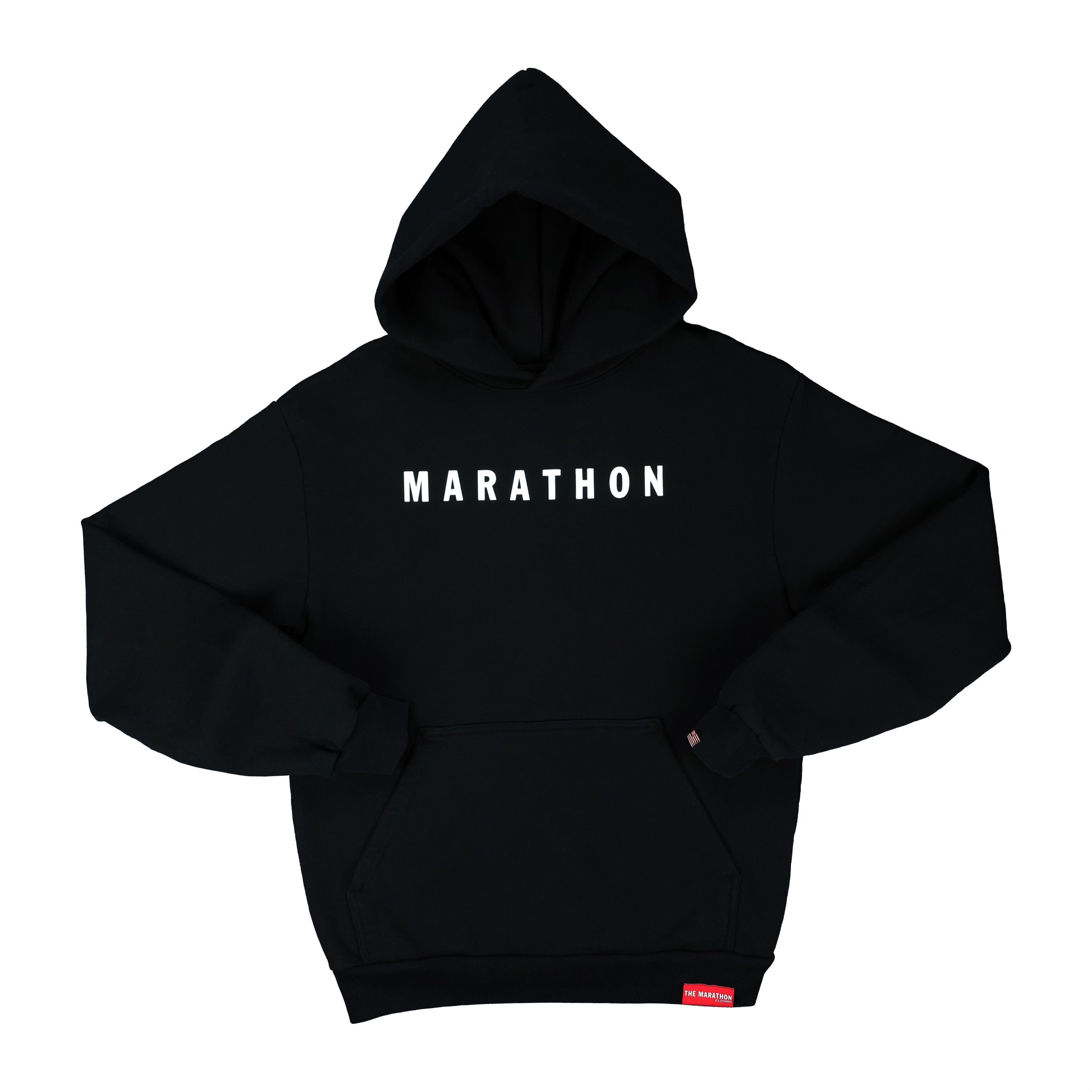 Marathon Hero Hoodie - Black/White – The Marathon Clothing